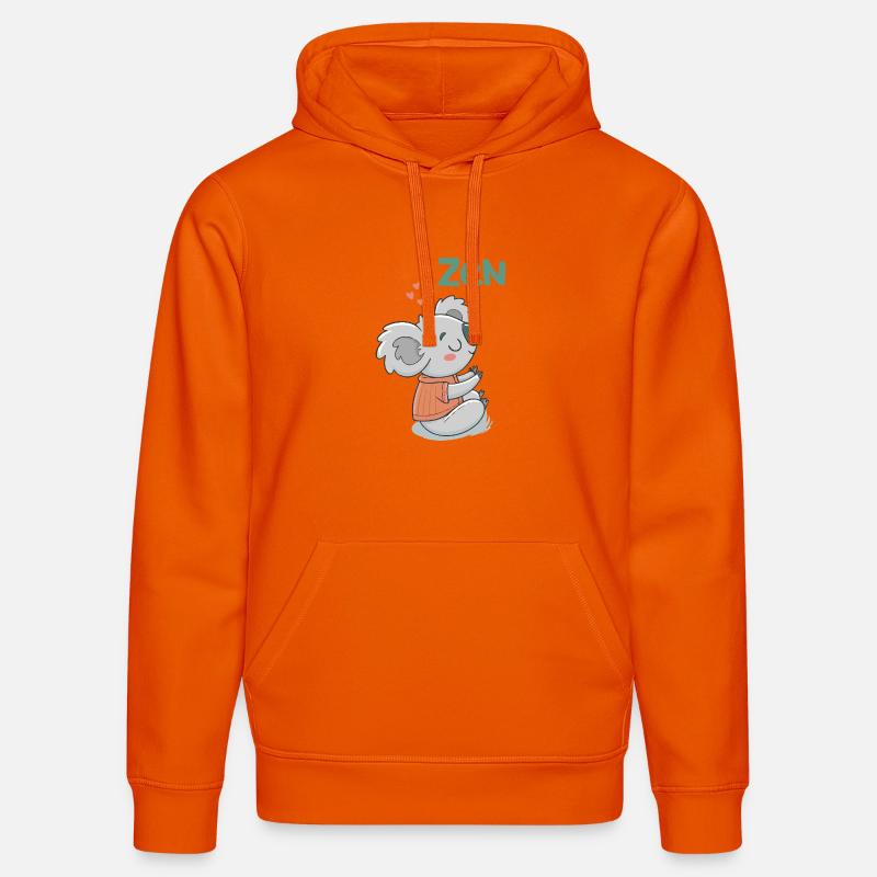 Koala Zen en Pullover Orange - Sweat à capuche bio DRUMMER Stanley/Stella Unisexe - orange profond