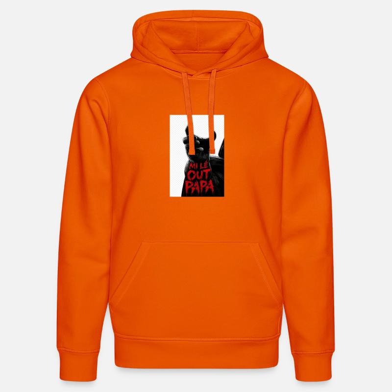 Mi lé out papa 974 - Sweat à capuche bio DRUMMER Stanley/Stella Unisexe - orange profond