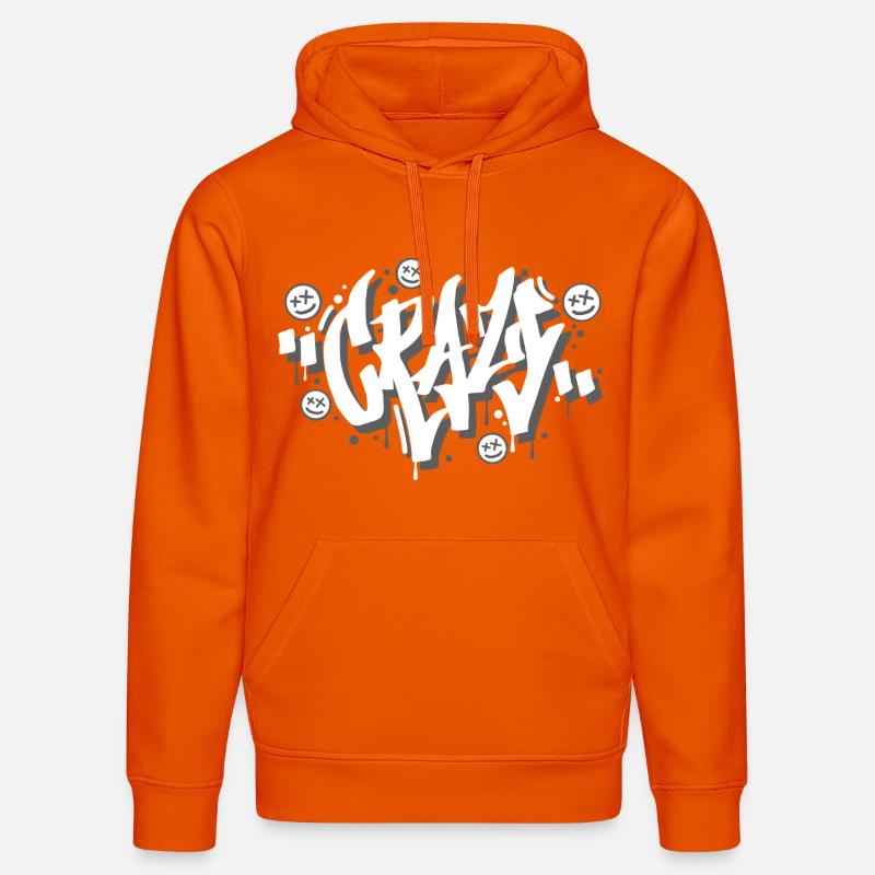 Conception de lettres graffiti folles - Sweat à capuche bio DRUMMER Stanley/Stella Unisexe - orange profond