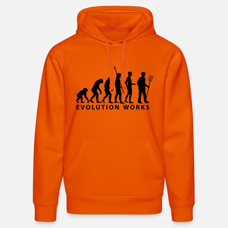 evolution_bauer - Stanley/Stella Unisex Bio-Hoodie DRUMMER  - Tieforange