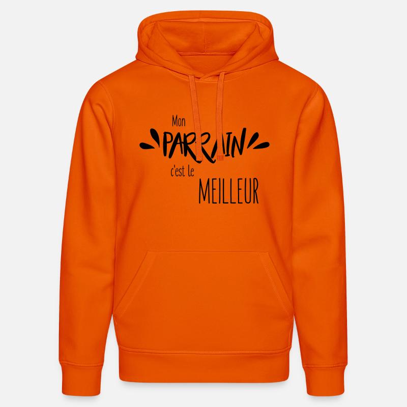Mon parrain c'est le meilleur - Sweat à capuche bio DRUMMER Stanley/Stella Unisexe - orange profond