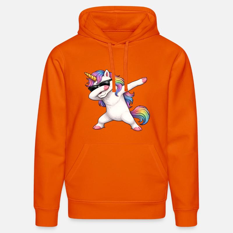 Dabbing Licorne - Sweat à capuche bio DRUMMER Stanley/Stella Unisexe - orange profond