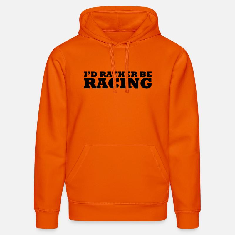 I'd rather be racing - Sweat à capuche bio DRUMMER Stanley/Stella Unisexe - orange profond