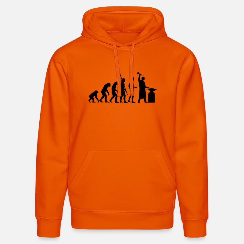 evolution_schmied_b - Stanley/Stella Unisex Bio-Hoodie DRUMMER  - Tieforange