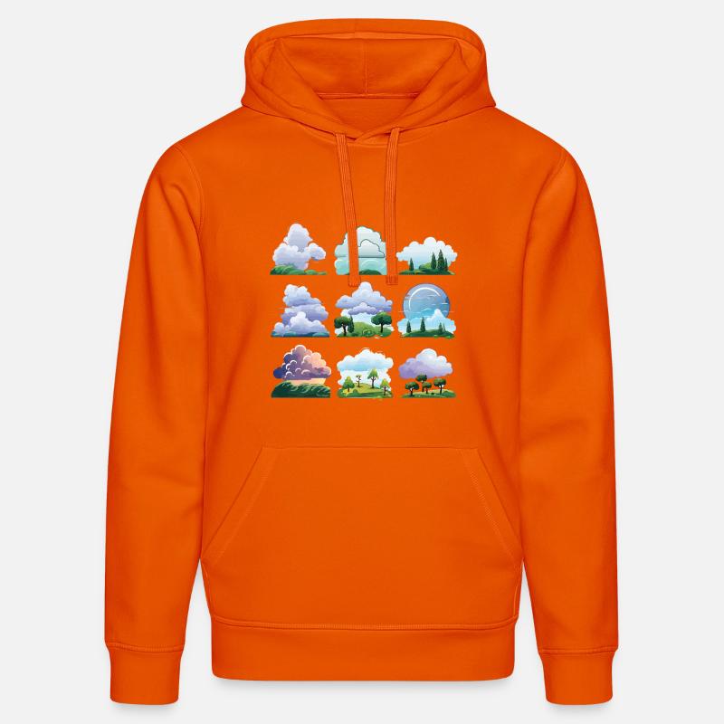 Ensemble de dessins animés Cloudscapes - Sweat à capuche bio DRUMMER Stanley/Stella Unisexe - orange profond