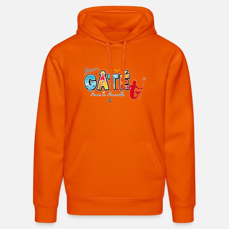 Mon Gâté Expression Marseillaise Poséidon Provence - Sweat à capuche bio DRUMMER Stanley/Stella Unisexe - orange profond