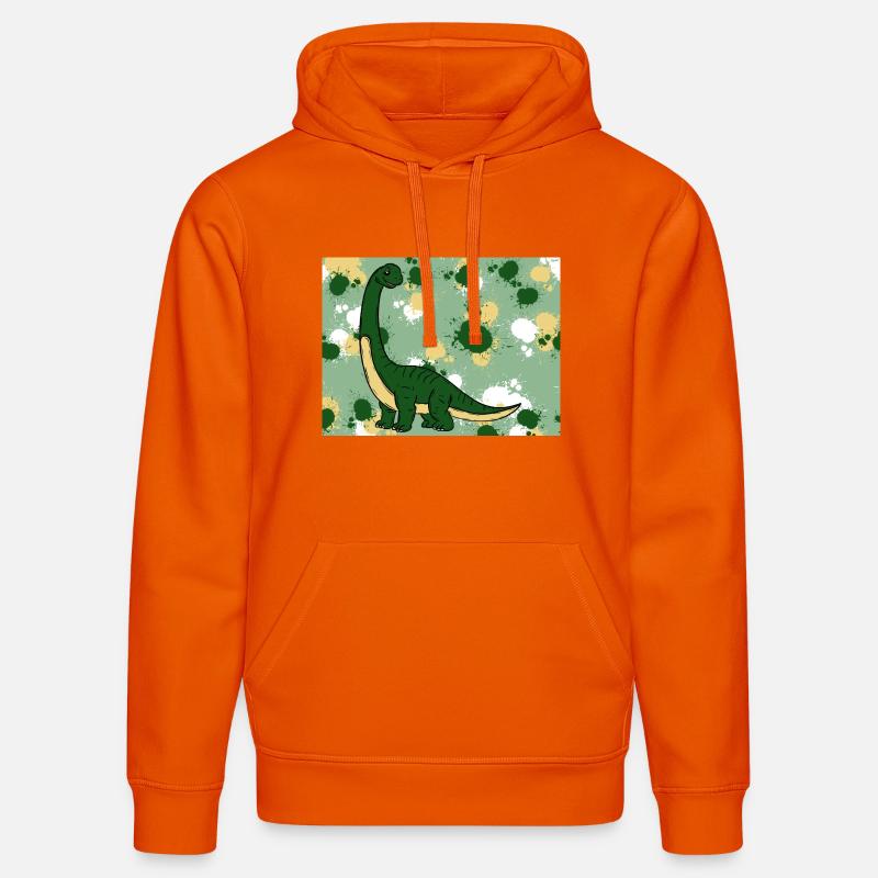 Brachiosaurus Dino - Sweat à capuche bio DRUMMER Stanley/Stella Unisexe - orange profond