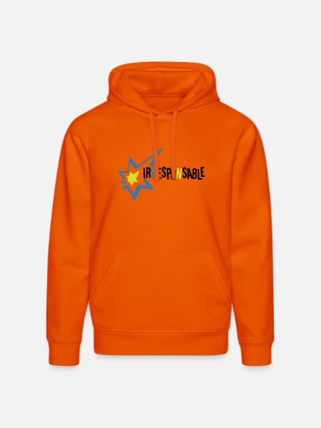 Irresponsable - Sweat à capuche bio DRUMMER Stanley/Stella Unisexe - orange profond