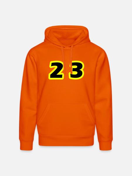 23 Number symbol - Stanley/Stella DRUMMER Unisex Organic Hoodie - bright orange