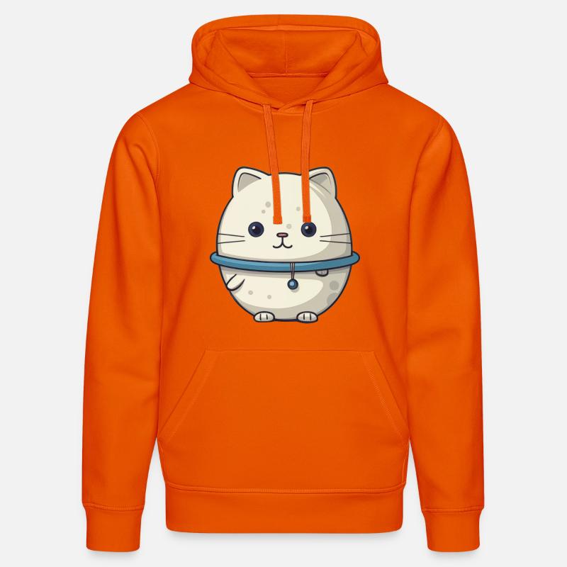 Illustration de chat de l’espace - Sweat à capuche bio DRUMMER Stanley/Stella Unisexe - orange profond