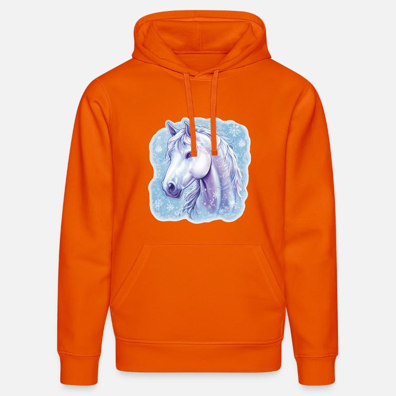 Flocons de neige de cheval - Sweat à capuche bio DRUMMER Stanley/Stella Unisexe - orange profond