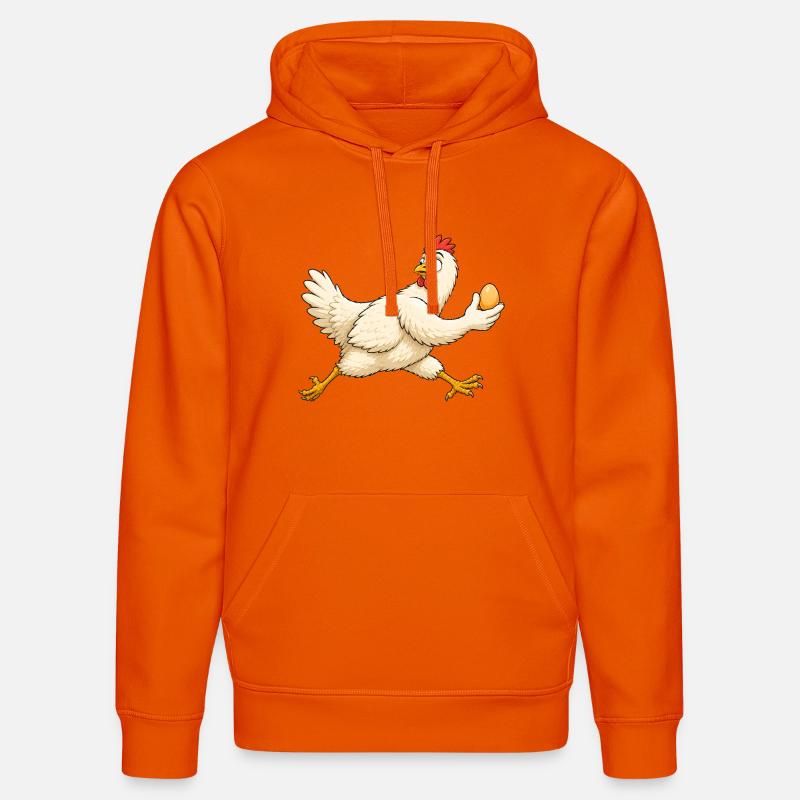Chicken met l’œuf en sécurité - Sweat à capuche bio DRUMMER Stanley/Stella Unisexe - orange profond