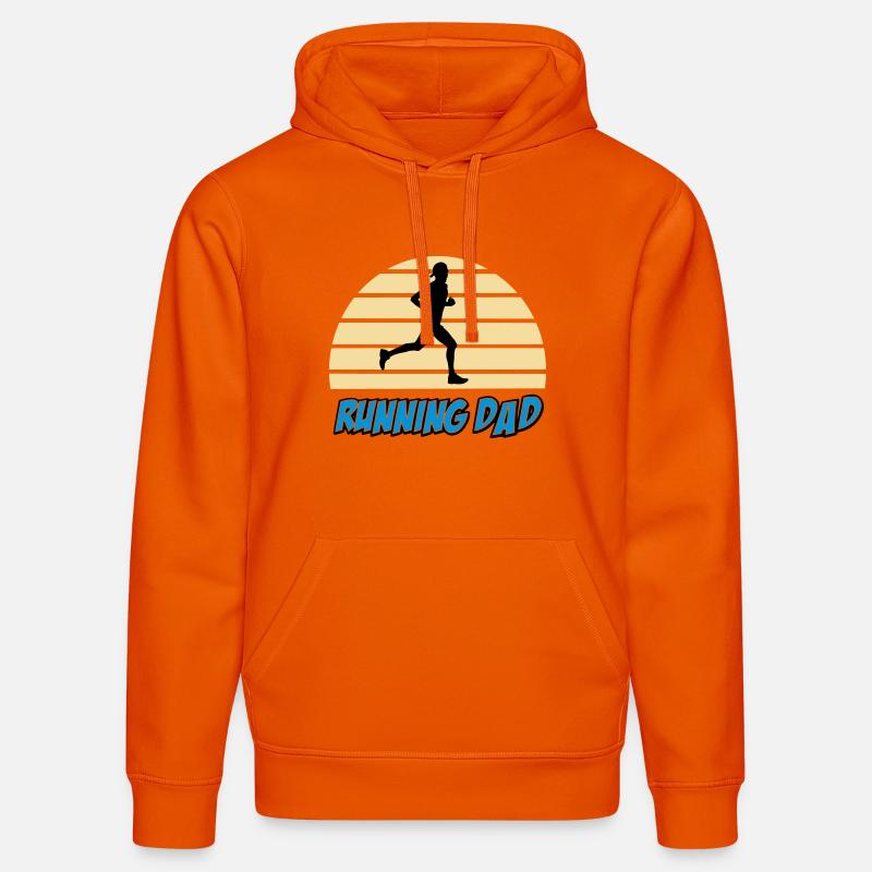 Running dad - Stanley/Stella DRUMMER Unisex Organic Hoodie - bright orange