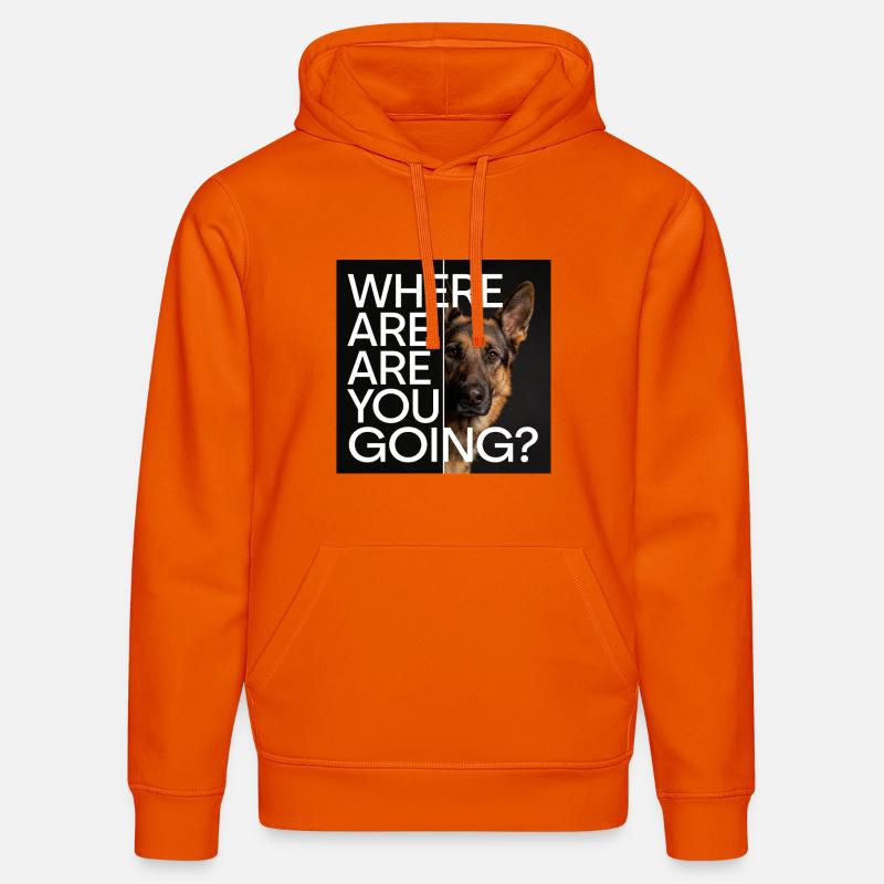 Motif de déclaration du berger allemand - Sweat à capuche bio DRUMMER Stanley/Stella Unisexe - orange profond