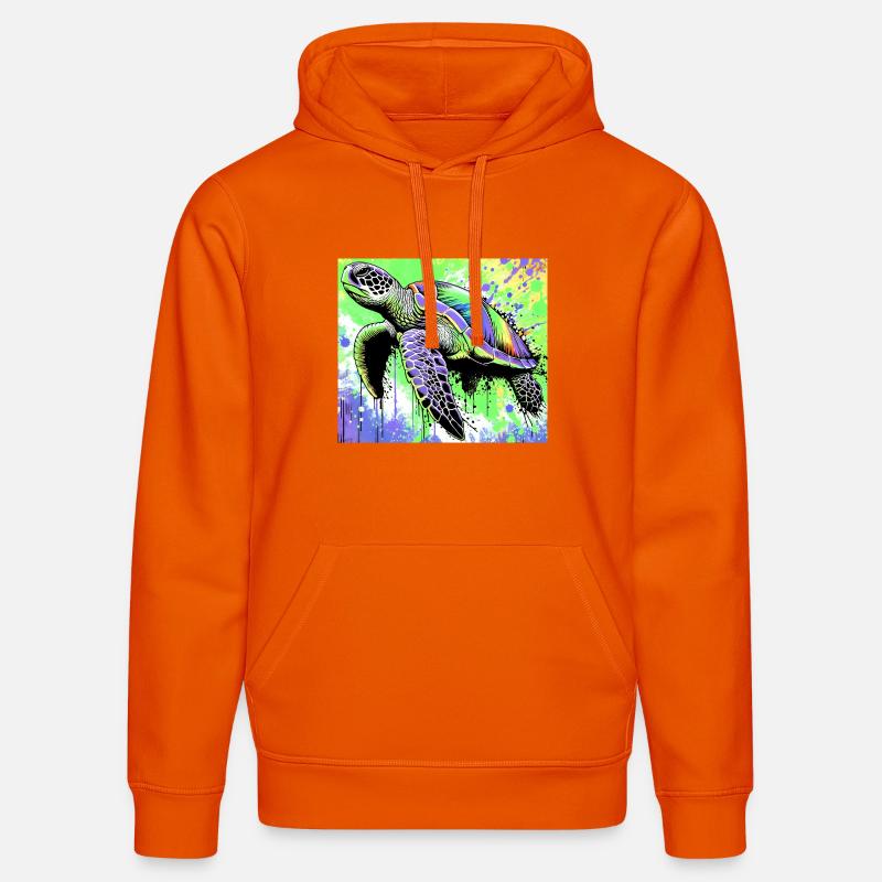 turtle - Stanley/Stella DRUMMER Unisex Organic Hoodie - bright orange