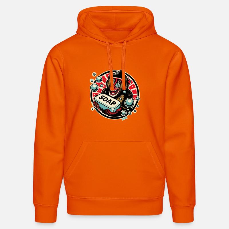 Mandrill Singe avec du savon - Sweat à capuche bio DRUMMER Stanley/Stella Unisexe - orange profond