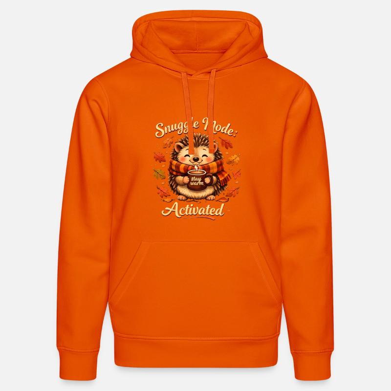 Hérisson Chaleur Chaleureuse Mode Câlin - Sweat à capuche bio DRUMMER Stanley/Stella Unisexe - orange profond