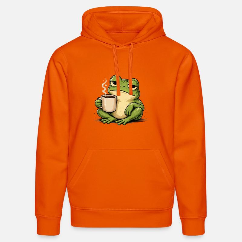 KaffeeFrosch Gemütlichkeit - Sweat à capuche bio DRUMMER Stanley/Stella Unisexe - orange profond