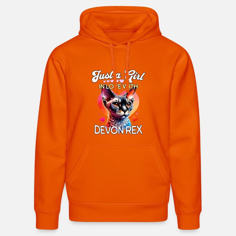 Devon Rex Girl - Sweat à capuche bio DRUMMER Stanley/Stella Unisexe - orange profond