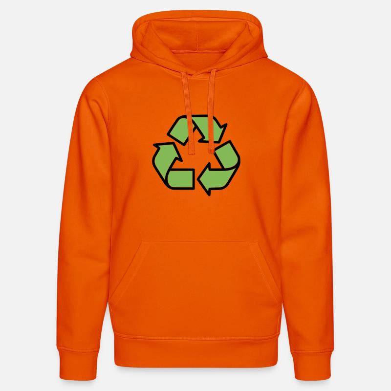 Plan du panneau de recyclage - Sweat à capuche bio DRUMMER Stanley/Stella Unisexe - orange profond