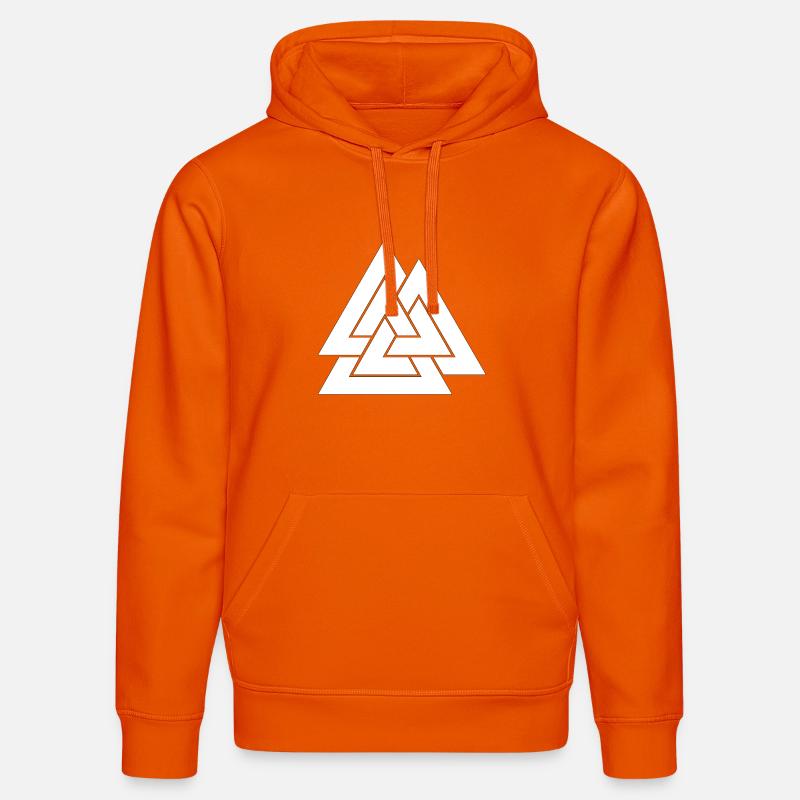 Geometric triangular nesting - Stanley/Stella DRUMMER Unisex Organic Hoodie - bright orange