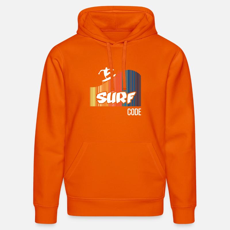 Code de surf (sombre) - Sweat à capuche bio DRUMMER Stanley/Stella Unisexe - orange profond