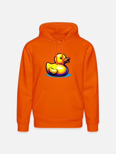 Duckling Duck Duck Duck - Stanley/Stella DRUMMER Unisex Organic Hoodie - bright orange