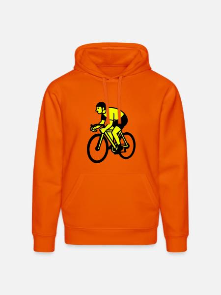 Neonrad Silhouette Radfahrer - Stanley/Stella Unisex Bio-Hoodie DRUMMER - Tieforange