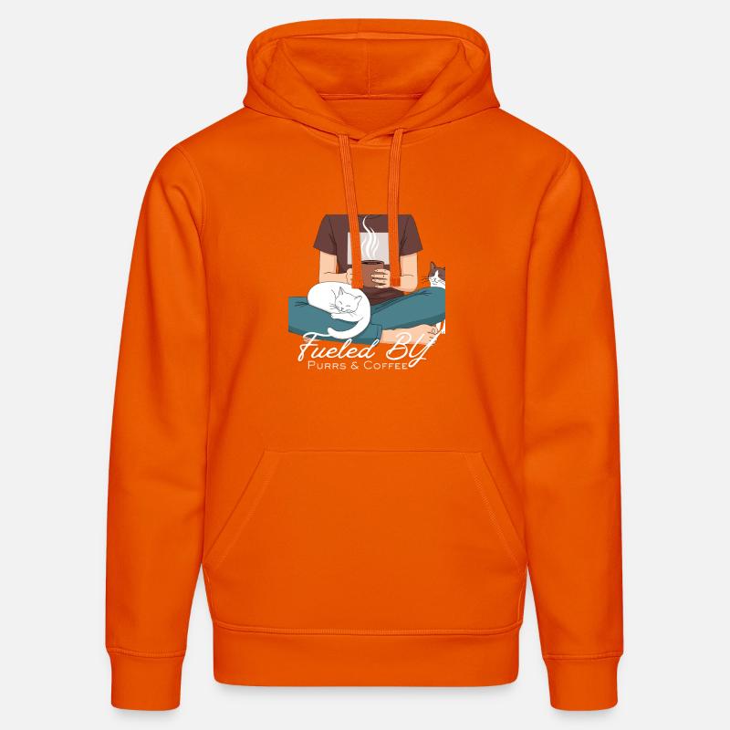 Chaleur Café et Ronrons - Sweat à capuche bio DRUMMER Stanley/Stella Unisexe - orange profond