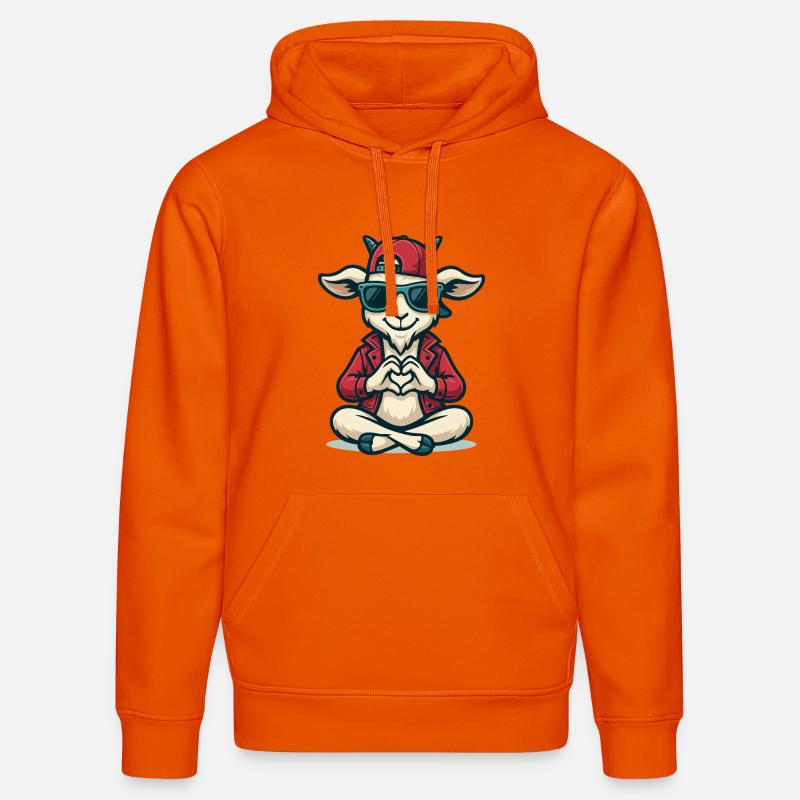 Vibrations du cœur de chèvre - Sweat à capuche bio DRUMMER Stanley/Stella Unisexe - orange profond