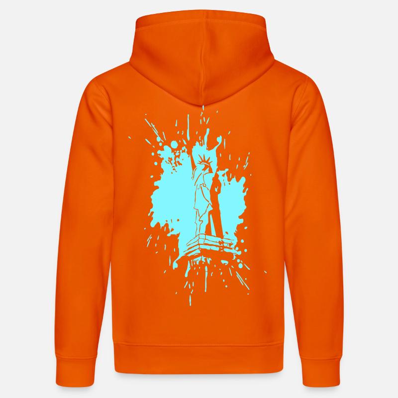 Freiheitsstatue in a Splash > Vectorgraphic - Stanley/Stella Unisex Bio-Hoodie DRUMMER  - Tieforange
