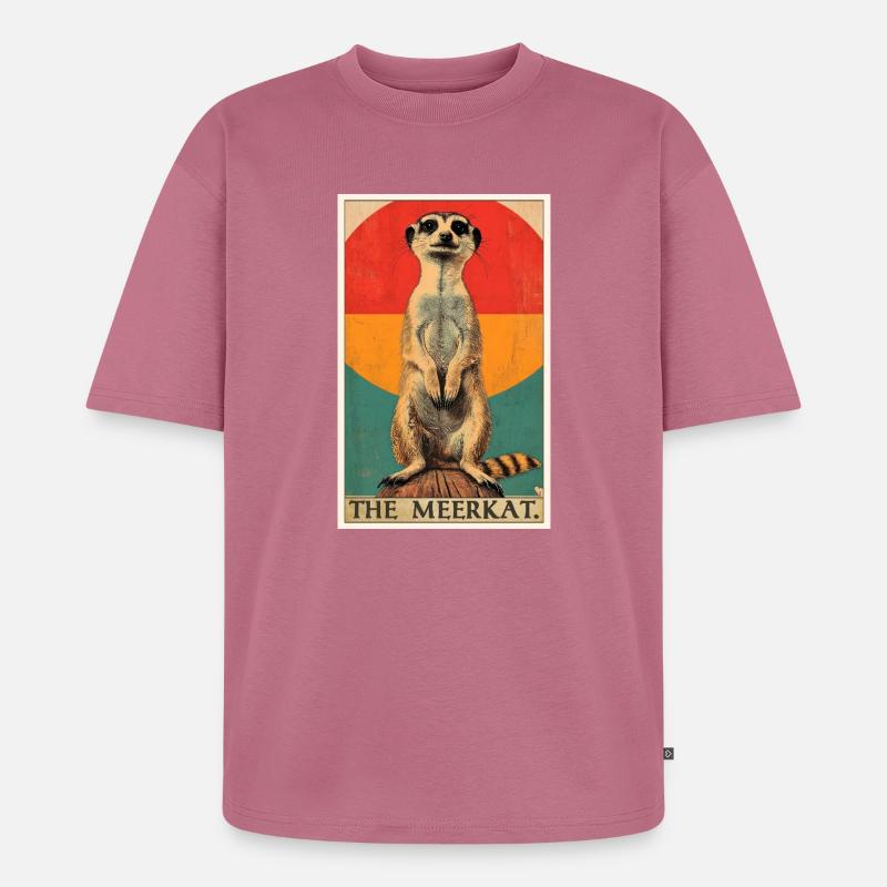 Meerkat Erdmännchen - Unisex Premium Oversized Bio T-Shirt - Mauve