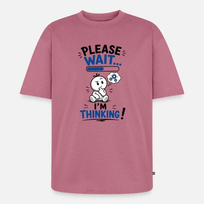 Wait... Loading reflection - Unisex Premium Oversized Organic T-Shirt - mauve