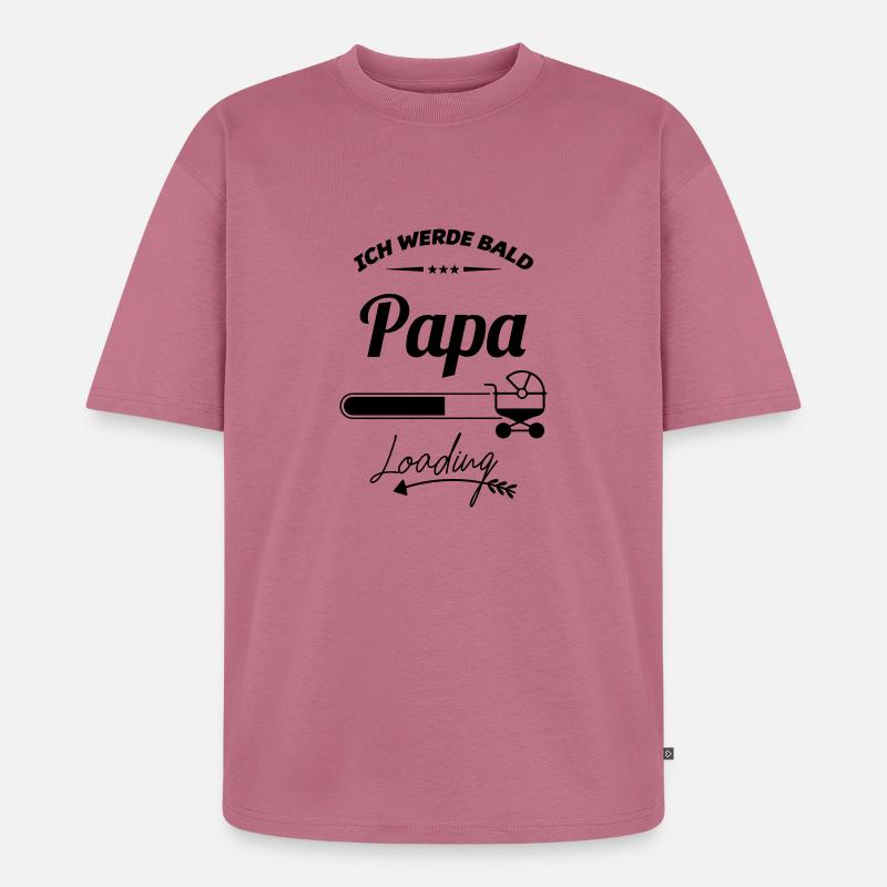 ich werde bald papa - Unisex Premium Oversized Bio T-Shirt - Mauve