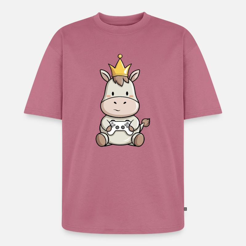 controller esel krone - Unisex Premium Oversized Bio T-Shirt - Mauve