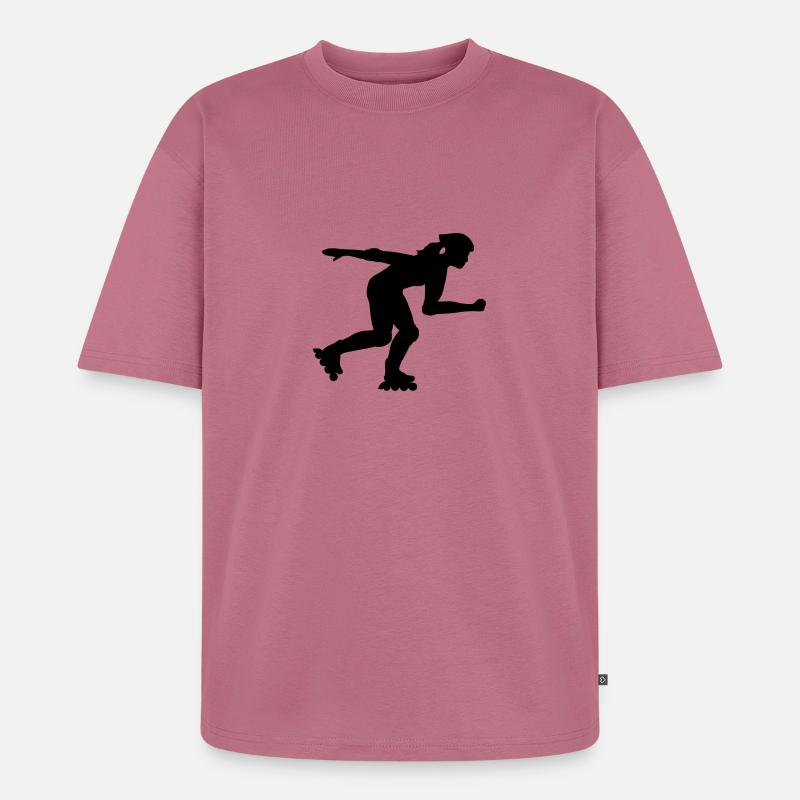 Inline skating - Unisex Premium Oversized Bio T-Shirt - Mauve