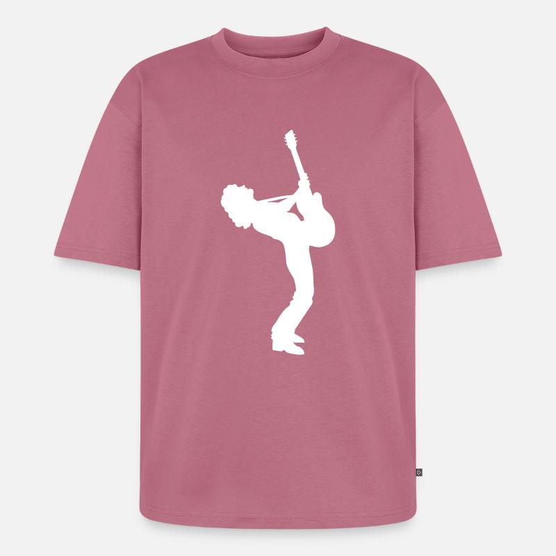 guitar player - Unisex Premium Oversized Bio T-Shirt - Mauve