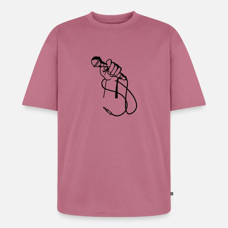 Micro Hand - Unisex Premium Oversized Bio T-Shirt - Mauve