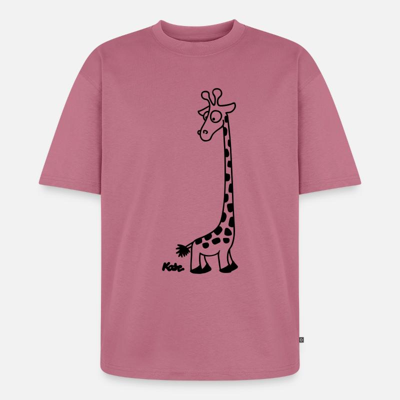 Giraffe - Unisex Premium Oversized Bio T-Shirt - Mauve