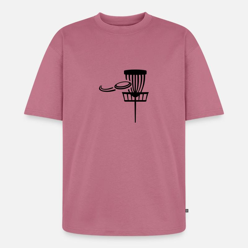 Disc golf - Unisex Premium Oversized Bio T-Shirt - Mauve