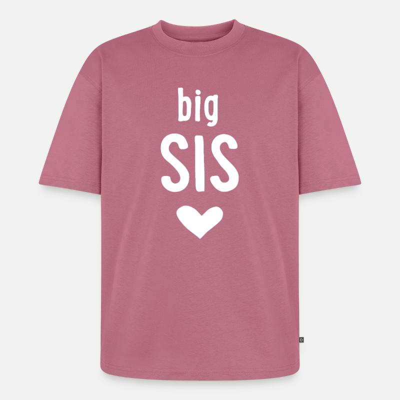 Grande Sœur - T-shirt Premium bio oversize Unisexe - mauve