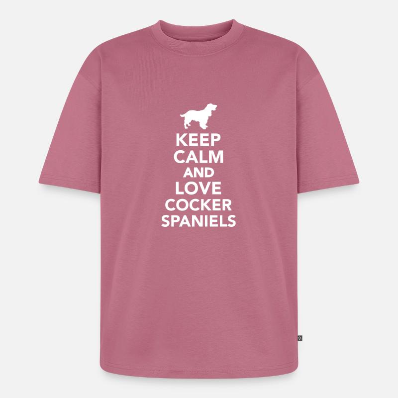 Cocker Spaniel - Unisex Premium Oversized Bio T-Shirt - Mauve