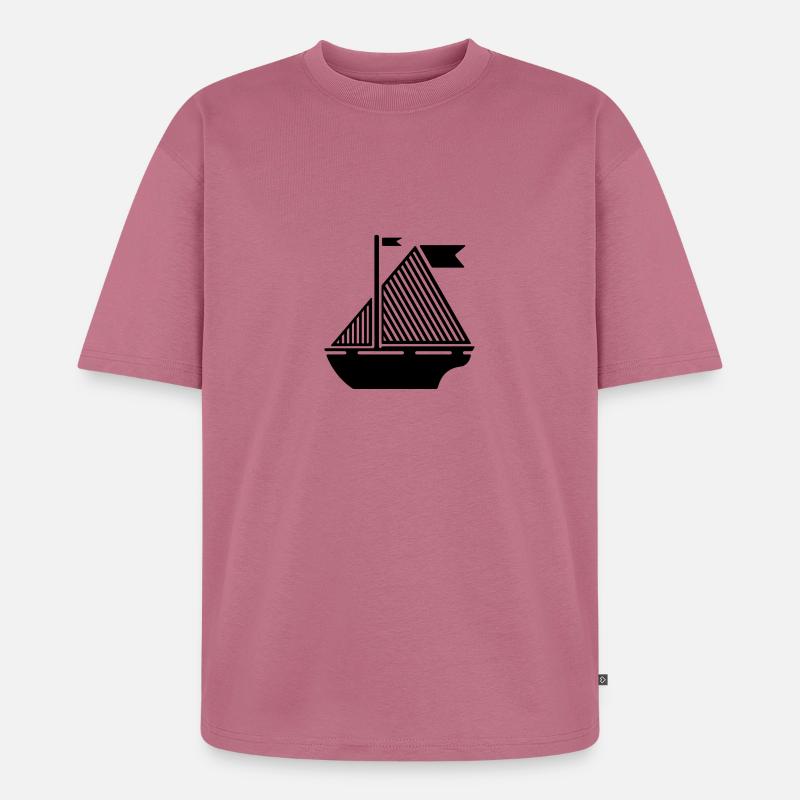 Boot Illustration - Unisex Premium Oversized Bio T-Shirt - Mauve