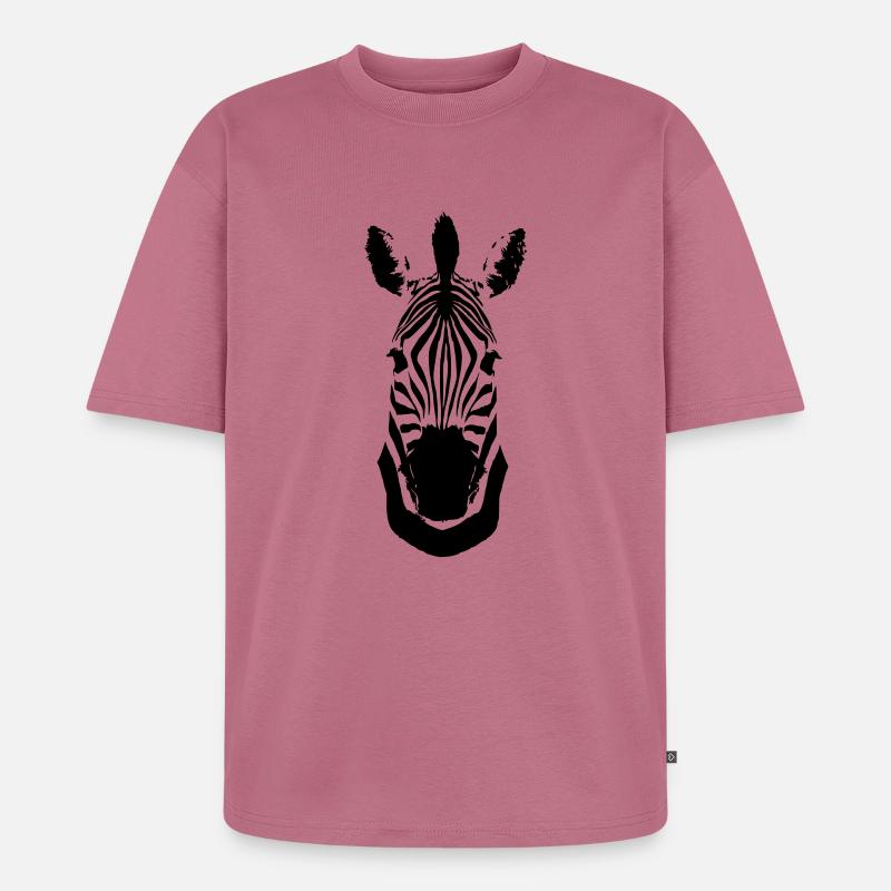 Zebra - Unisex Premium Oversized Bio T-Shirt - Mauve