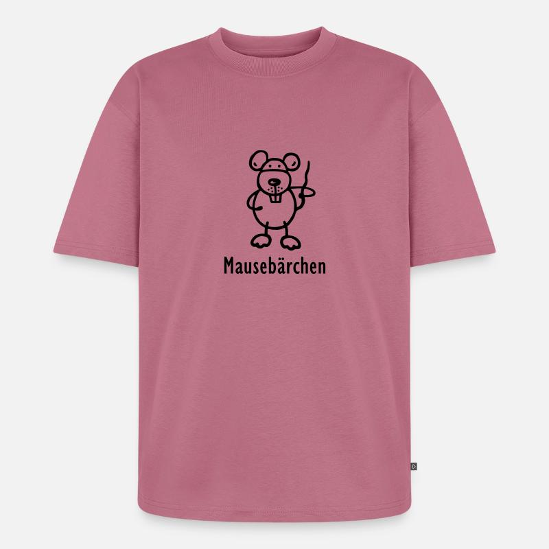 Maus - Mausebärchen - Unisex Premium Oversized Bio T-Shirt - Mauve