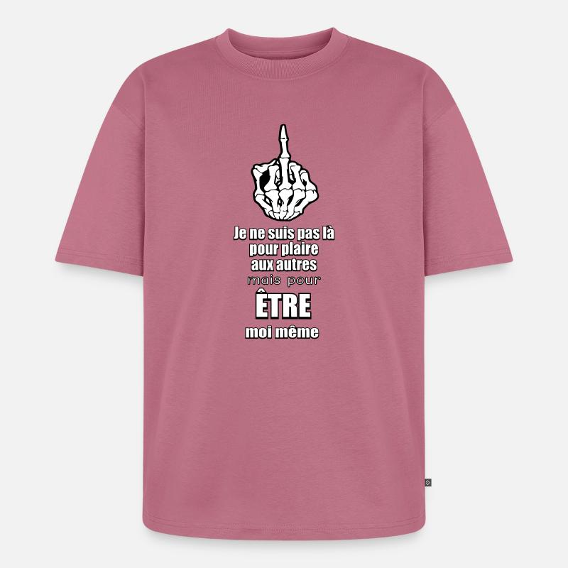 Mittelfinger (ich bin ich selbst) - Unisex Premium Oversized Bio T-Shirt - Mauve