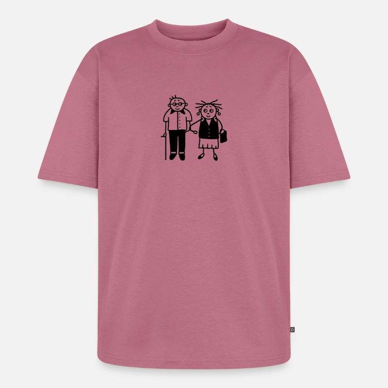 Oma & Opa - Ehepaar - Rentner - Unisex Premium Oversized Bio T-Shirt - Mauve