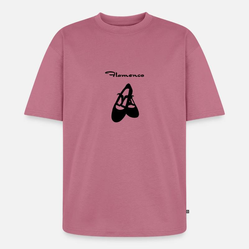 Flamencoschuhe mit Text - Unisex Premium Oversized Bio T-Shirt - Mauve