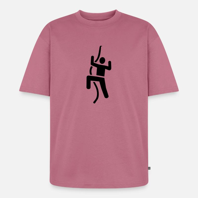 Klettern - Unisex Premium Oversized Bio T-Shirt - Mauve
