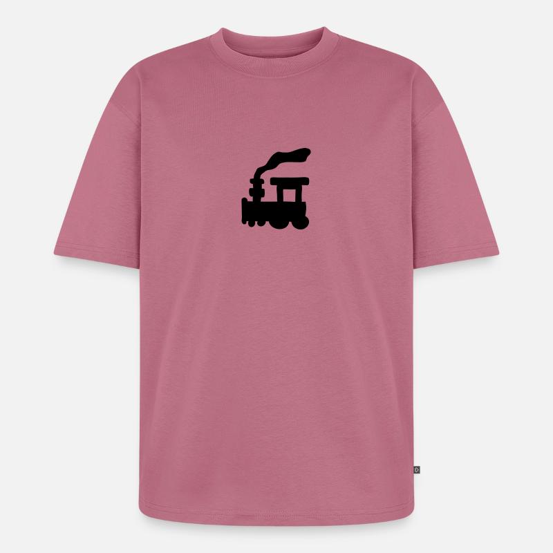 Small Train - Unisex Premium Oversized Bio T-Shirt - Mauve
